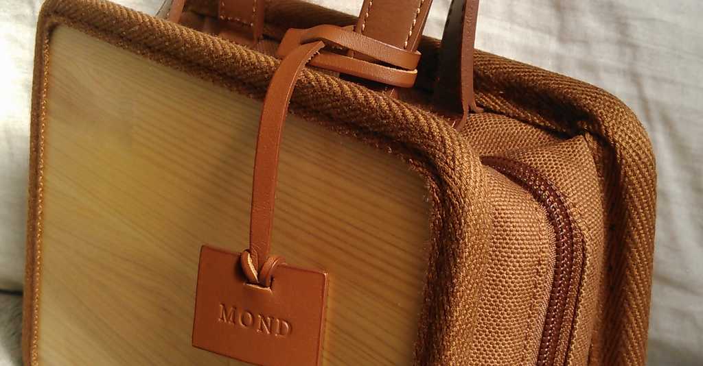 【新品未使用】WIND WOODS 桧、帆布細工　伝統工芸　日本職人手作りバッグ 四万十エコ桧を使用したハンドメイドの木製バッグ「WINDWOODS